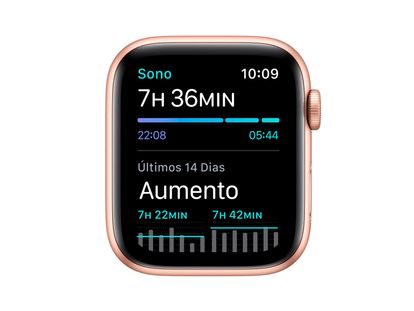 Apple Watch Series 6 44mm Caixa Dourada e Pulseira Areia-rosa Esportiva em  Promoção na Americanas