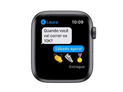 Apple Watch SE (GPS + Cellular, 44mm) - Caixa de alumínio cinza-espacial -  Pulseira esportiva Preto