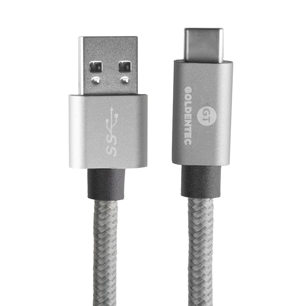 Cabo-Lightning-USB-Premium-Goldentec-MFI-Space-Gray---2-Metros