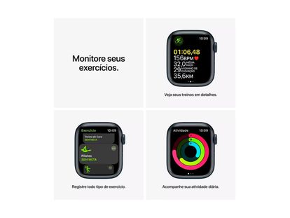 Comprar Apple Watch SE GPS • Caixa meia-noite de alumínio – 44 mm •  Pulseira esportiva meia-noite – P/M - Apple (BR)