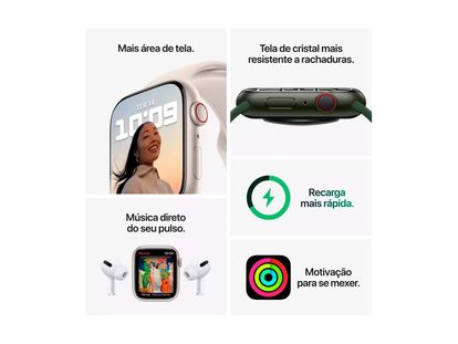 Comprar Apple Watch SE GPS • Caixa estelar de alumínio – 44 mm • Pulseira  esportiva estelar – P/M - Apple (BR)