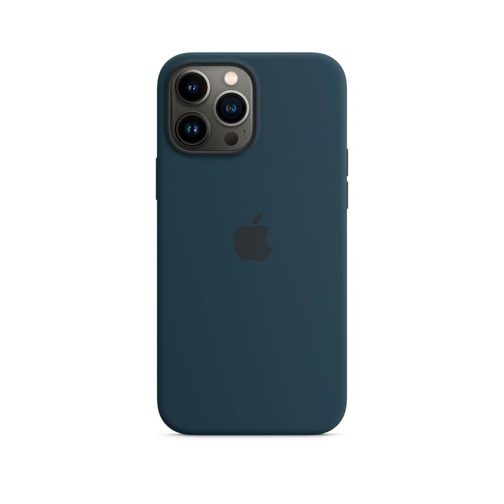 Capa-com-MagSafe-para-iPhone-13-Pro-Max-Apple-Silicone-Azul-Abissal---MM2T3ZE-A